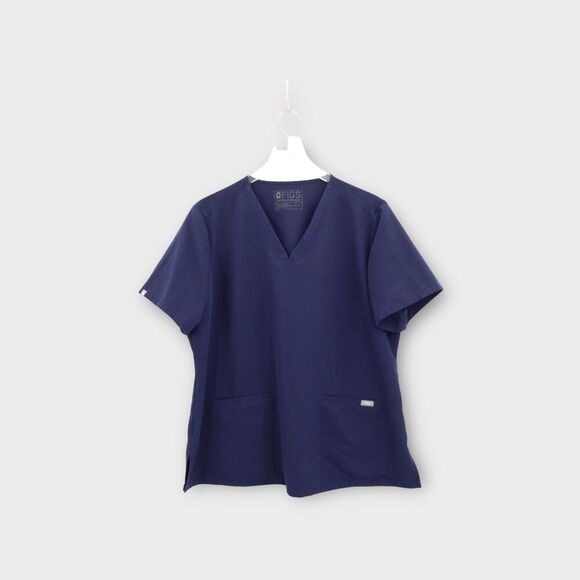 Figs Scrub Top Womens XL Blue Casma Pockets Medical - Picture 8 of 11